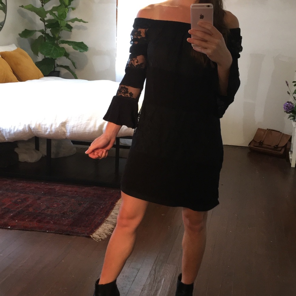 Black Lace Off Shoulder Dress Charlotte Russe